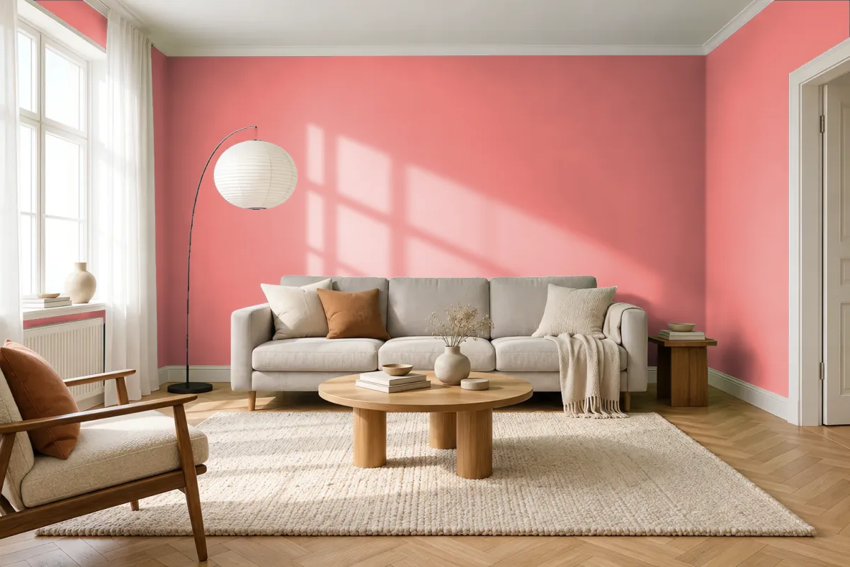 Краска Swiss Lake SL-1337 Strawberry Nougat — гостиная в скандинавском стиле