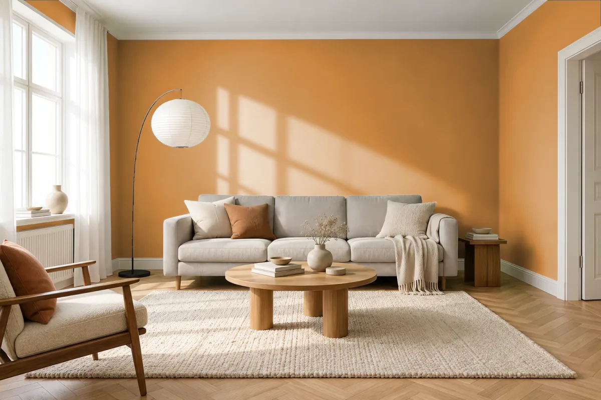 Краска Swiss Lake SL-1089 Cork — гостиная в скандинавском стиле