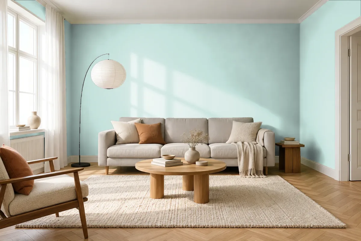 Краска Swiss Lake SL-2374 Hint of Mint — гостиная в скандинавском стиле