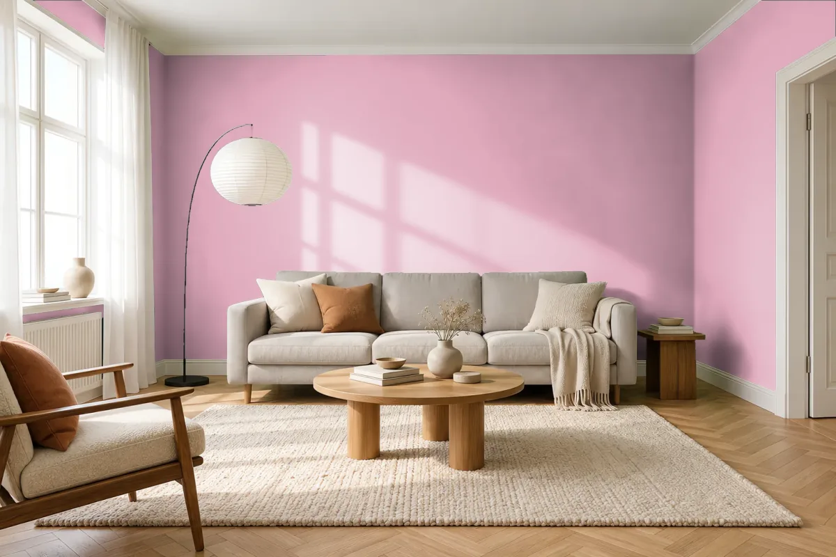 Краска Swiss Lake SL-1353 Pastel Pink — гостиная в скандинавском стиле