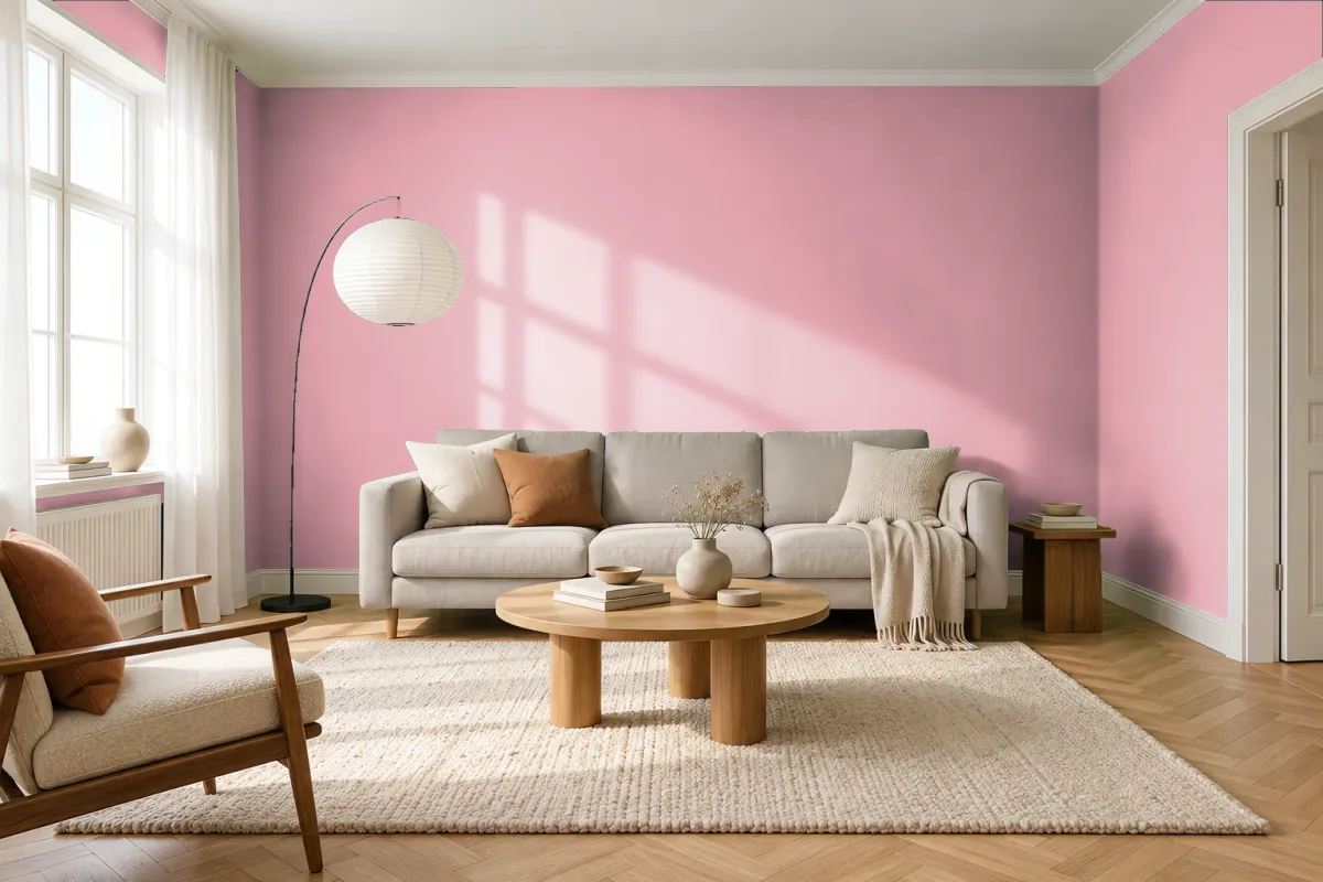 Краска Swiss Lake SL-1354 Soft Peony — гостиная в скандинавском стиле