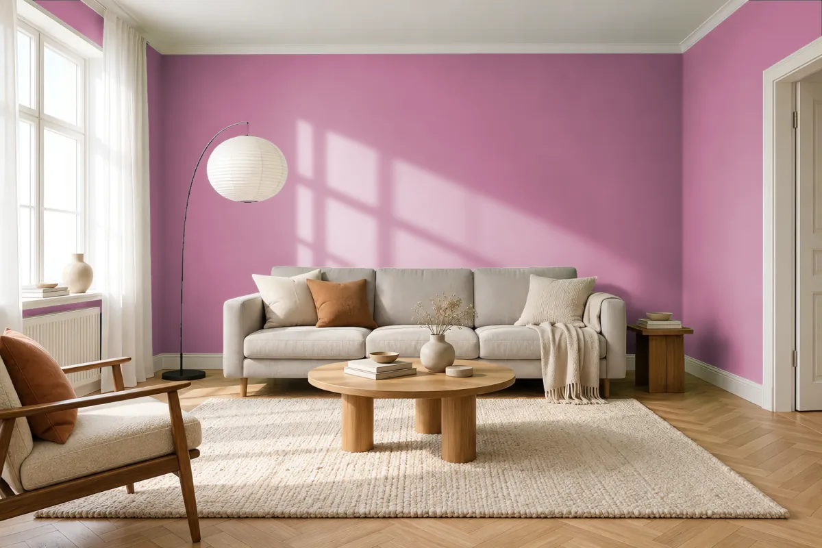 Краска Swiss Lake SL-1360 Pink Freeze — гостиная в скандинавском стиле