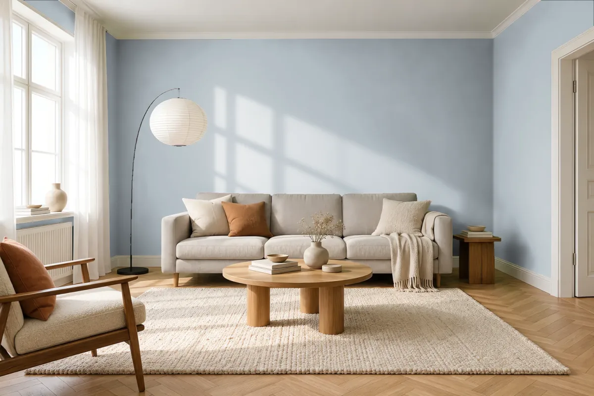Краска Swiss Lake SL-2905 New York Drive — гостиная в скандинавском стиле