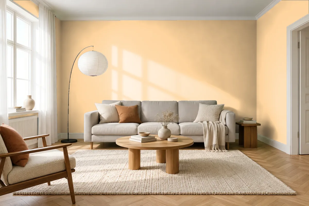 Краска Swiss Lake SL-1131 Orange Marmalade — гостиная в скандинавском стиле