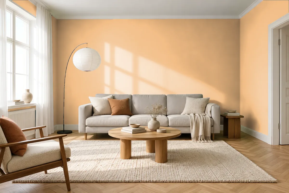 Краска Swiss Lake SL-1143 Adventure Orange — гостиная в скандинавском стиле