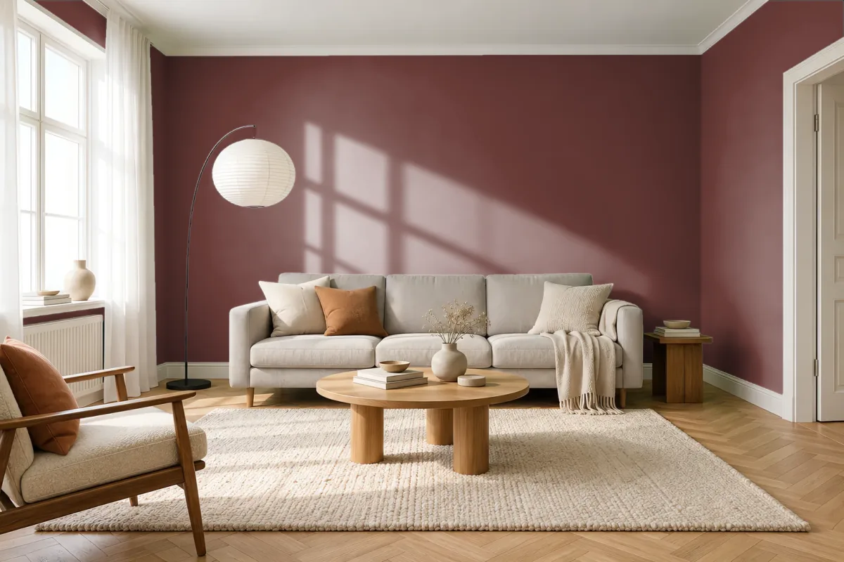 Краска Swiss Lake SL-1400 Twilight Rose — гостиная в скандинавском стиле