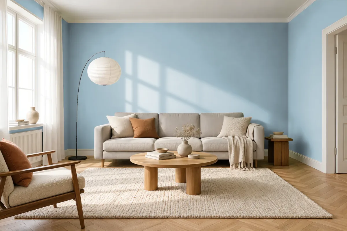 Краска Swiss Lake SL-2170 Spring Mist — гостиная в скандинавском стиле