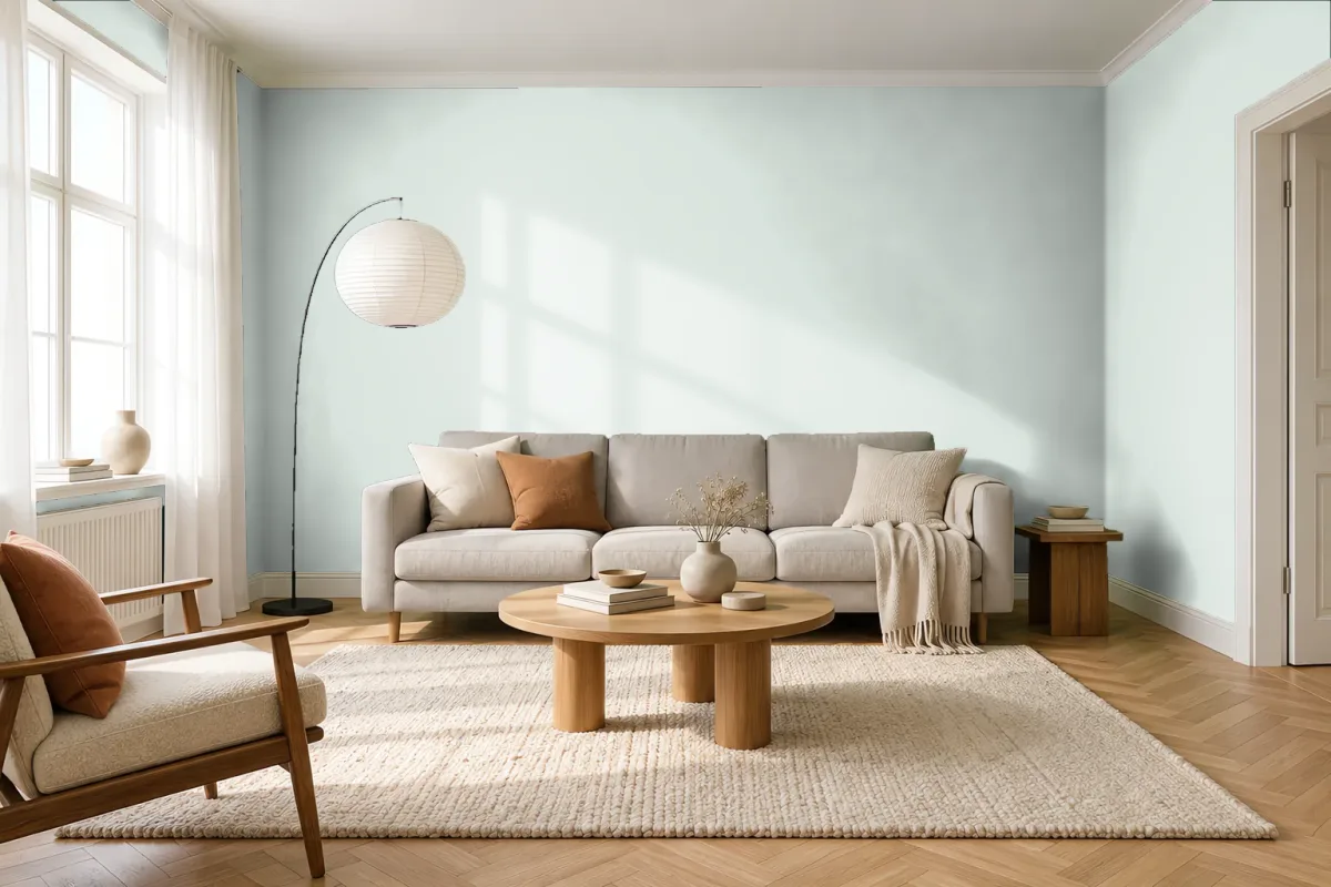Краска Swiss Lake SL-2430 Very Vanilla — гостиная в скандинавском стиле