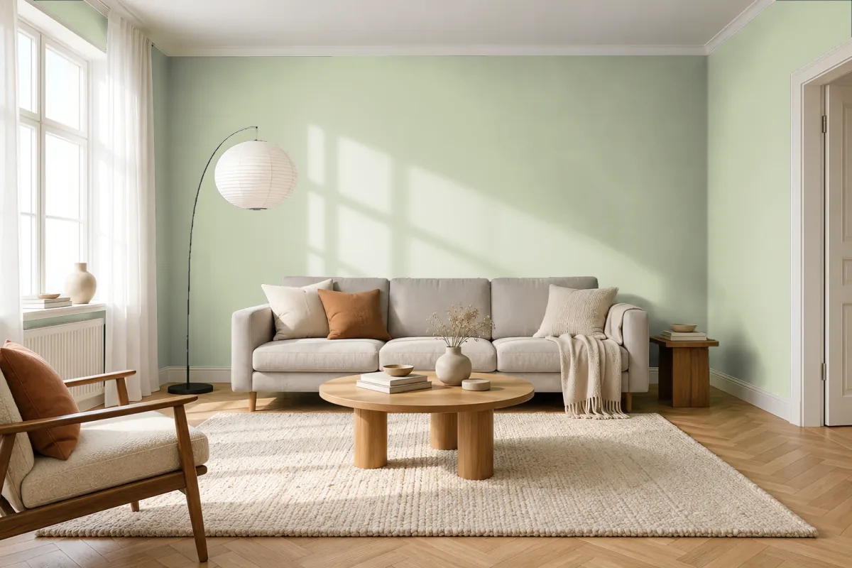 Краска Swiss Lake SL-2691 Splash of Lime — гостиная в скандинавском стиле