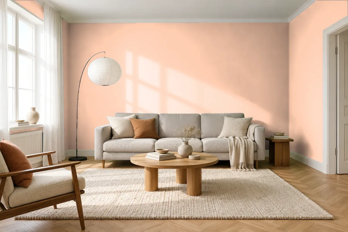 Краска Swiss Lake SL-1156 Beige Velvet — гостиная в скандинавском стиле
