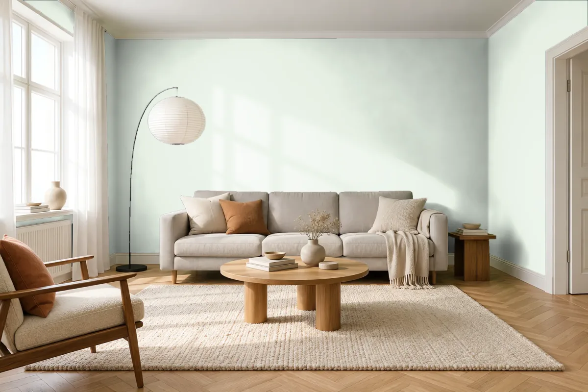 Краска Swiss Lake SL-2448 Leisure Green — гостиная в скандинавском стиле