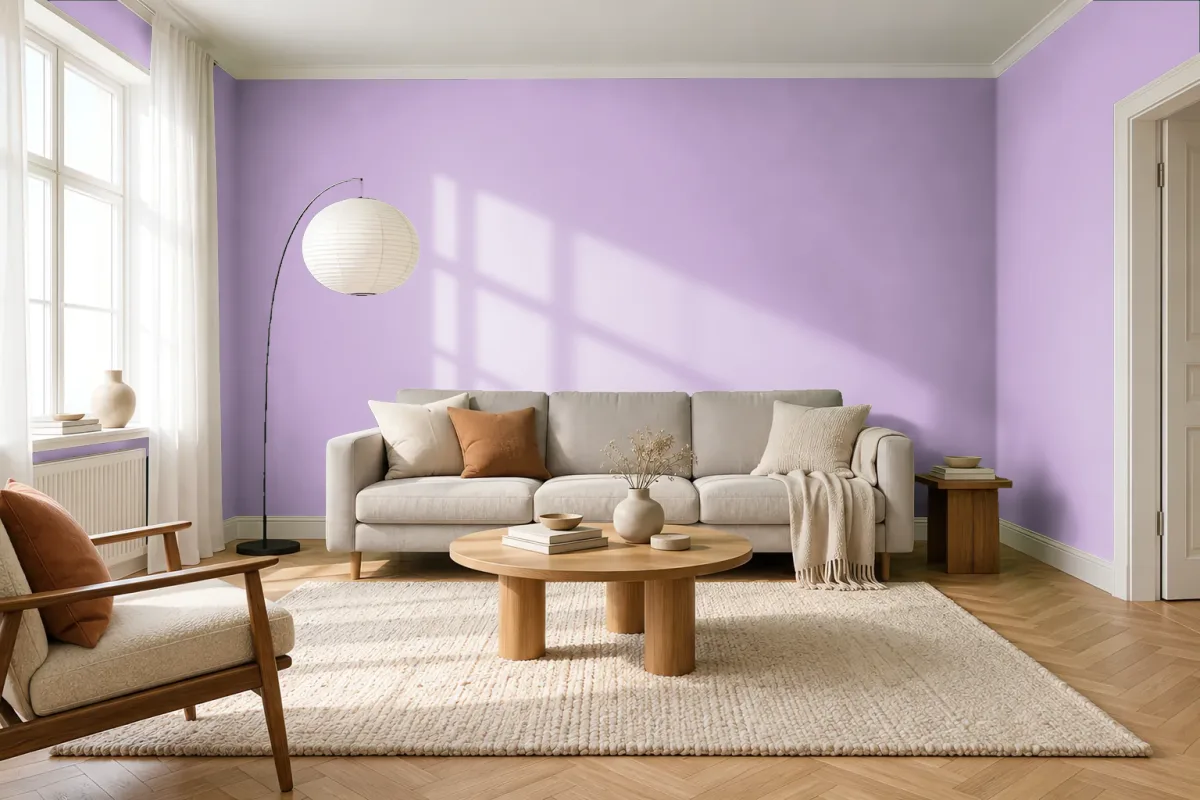 Краска Swiss Lake SL-1717 Heliotrope — гостиная в скандинавском стиле