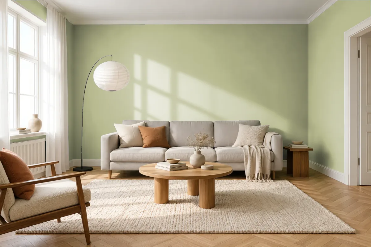 Краска Swiss Lake SL-2533 Basil — гостиная в скандинавском стиле