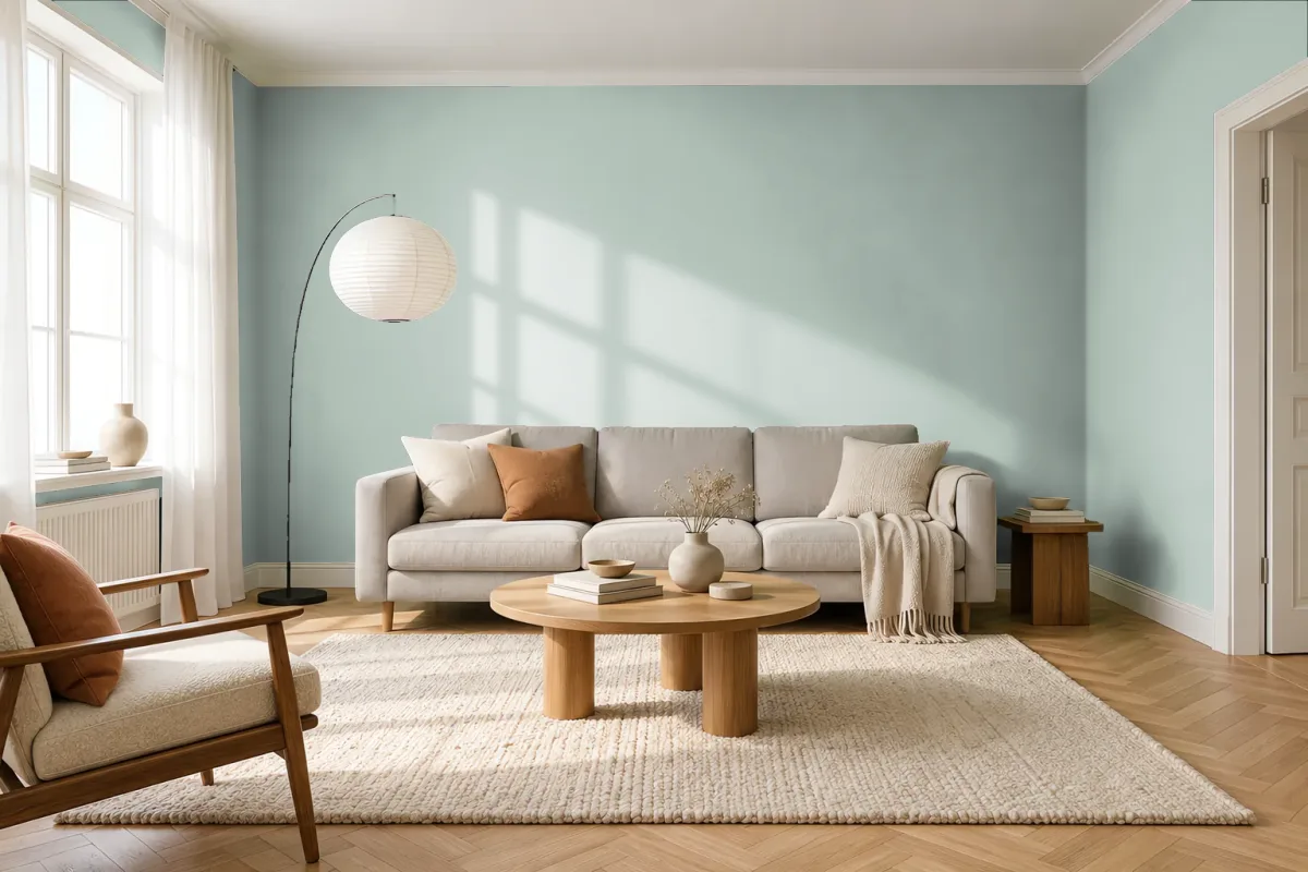 Краска Swiss Lake SL-2286 Quietude — гостиная в скандинавском стиле