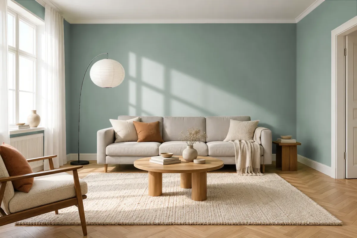 Краска Tikkurila TVT S445 — гостиная в скандинавском стиле