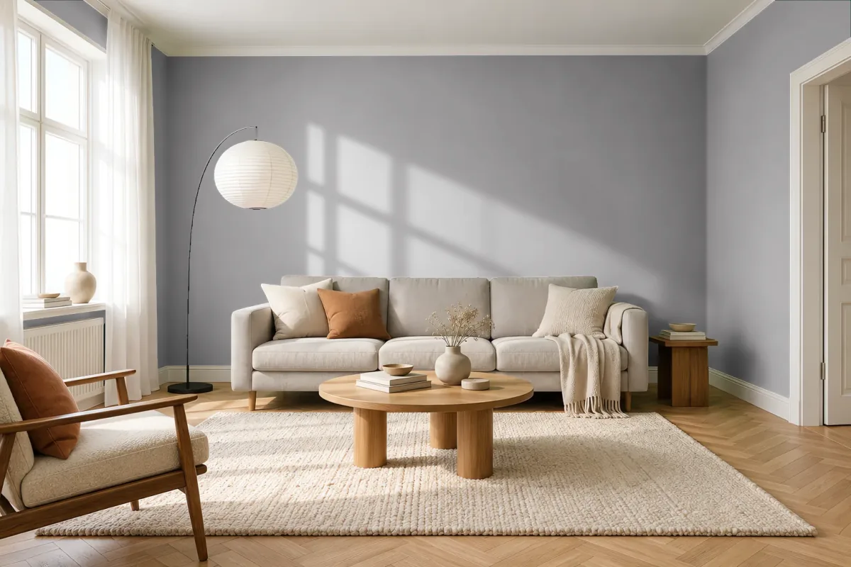 Краска Tikkurila TVT L488 — гостиная в скандинавском стиле