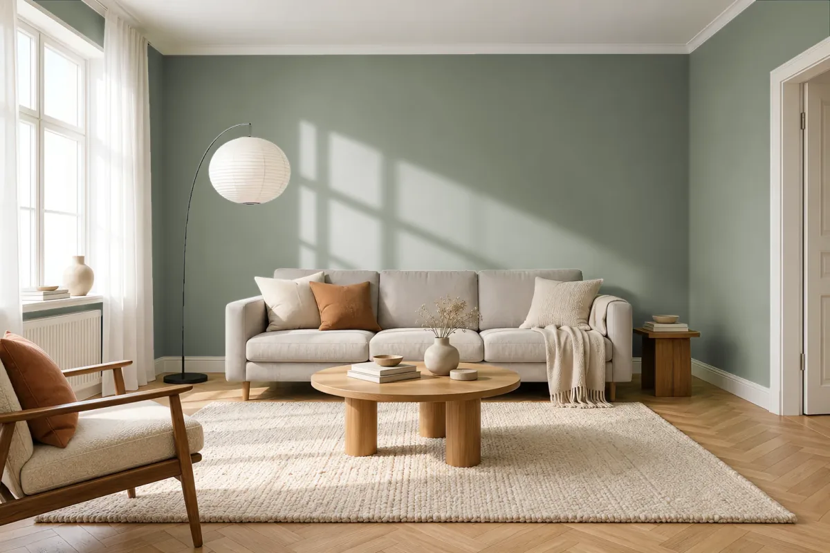 Краска Tikkurila TVT L446 — гостиная в скандинавском стиле
