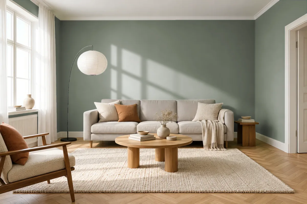 Краска Tikkurila TVT N446 — гостиная в скандинавском стиле