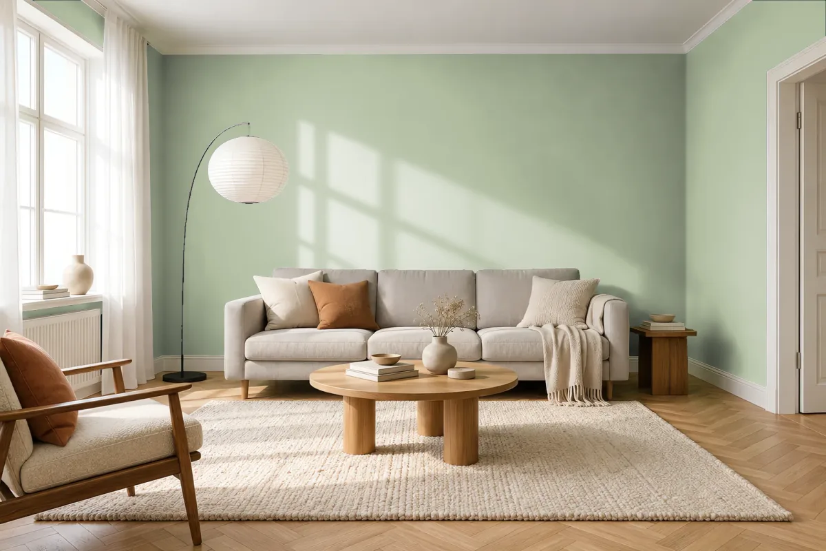 Краска Tikkurila TVT V384 — гостиная в скандинавском стиле