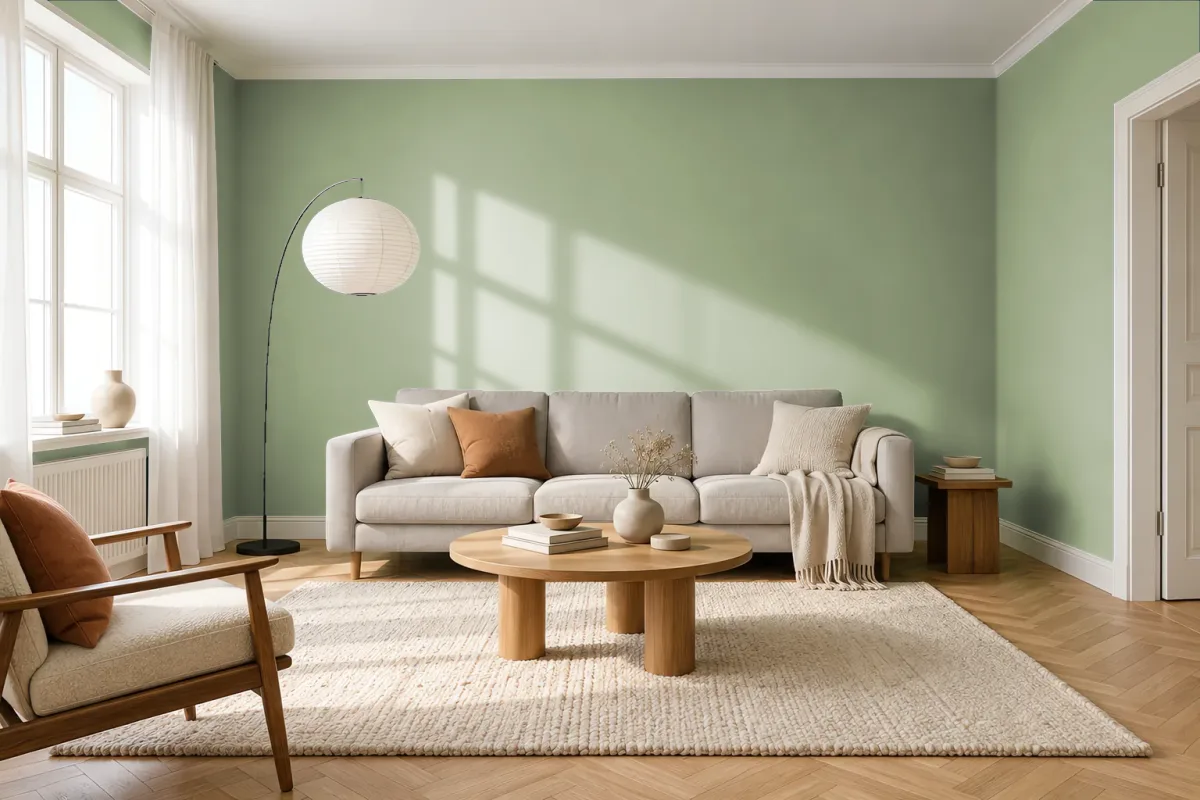 Краска Tikkurila TVT S384 — гостиная в скандинавском стиле