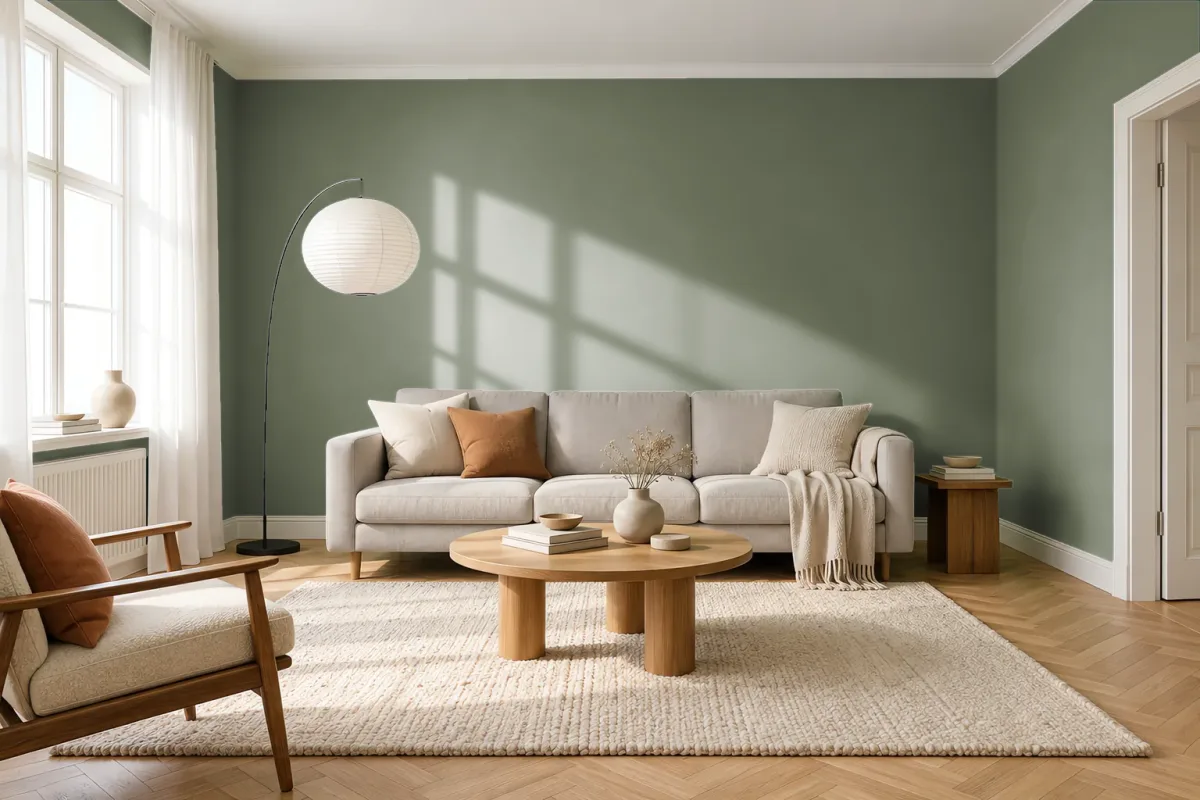 Краска Tikkurila TVT L449 — гостиная в скандинавском стиле