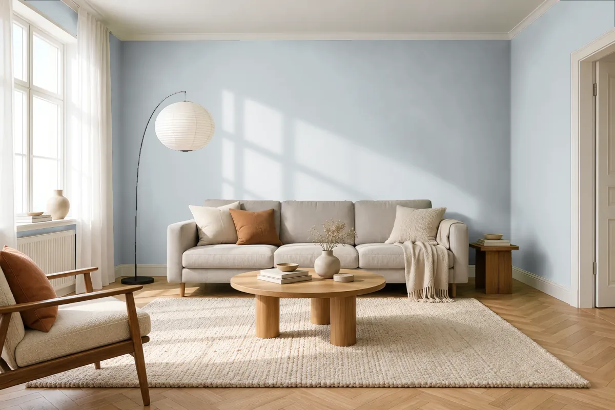 Краска Tikkurila TVT J492 — гостиная в скандинавском стиле