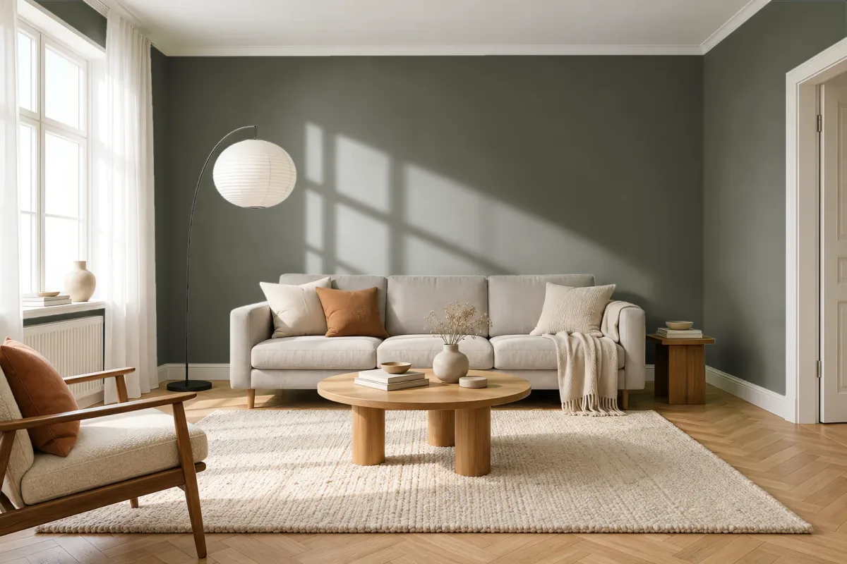Краска Tikkurila TVT N449 — гостиная в скандинавском стиле