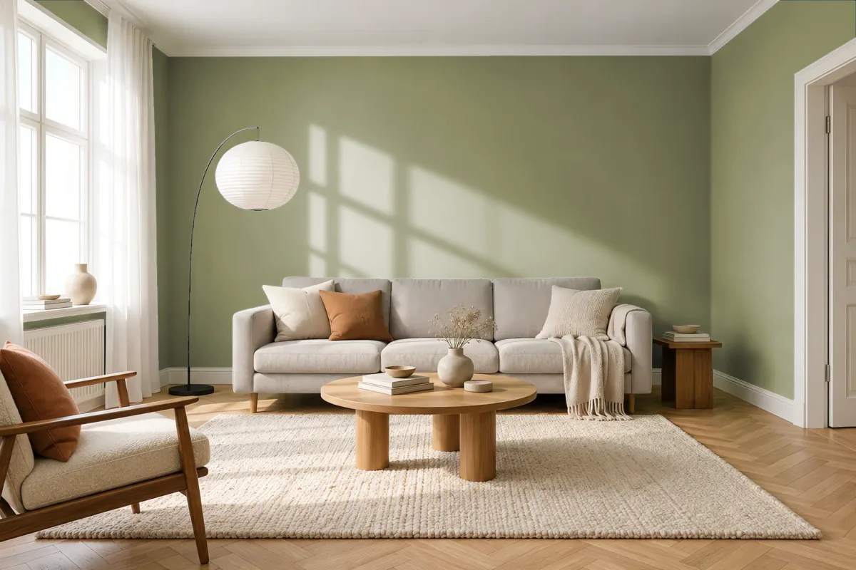 Краска Tikkurila TVT N386 — гостиная в скандинавском стиле
