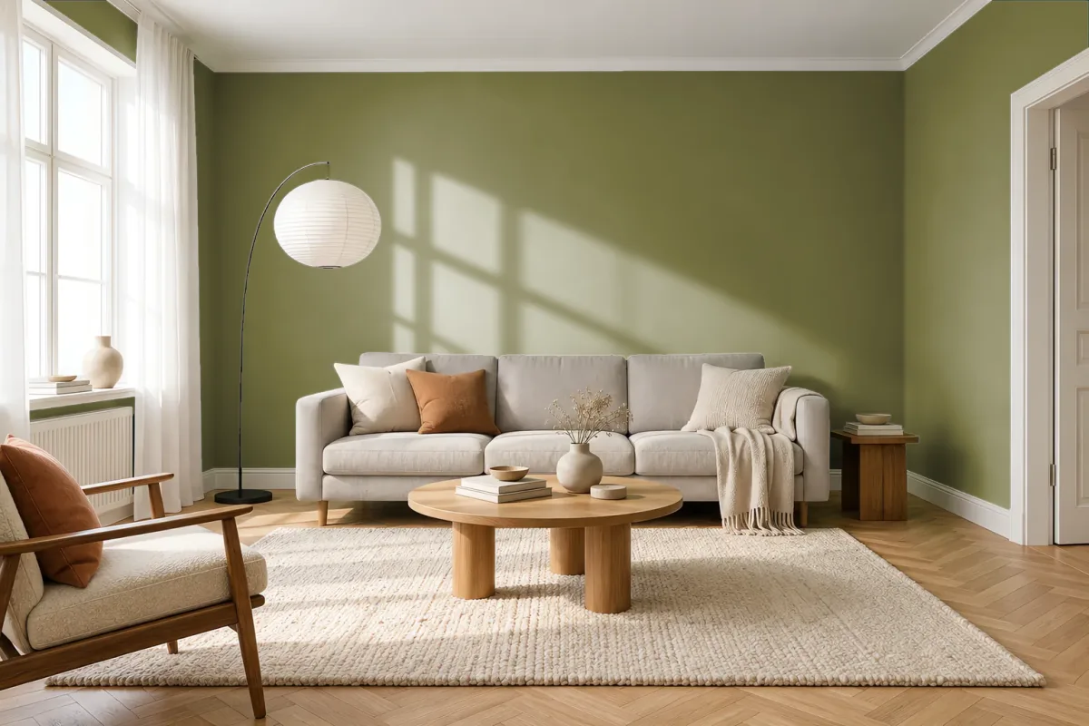 Краска Tikkurila TVT M386 Amazon — гостиная в скандинавском стиле