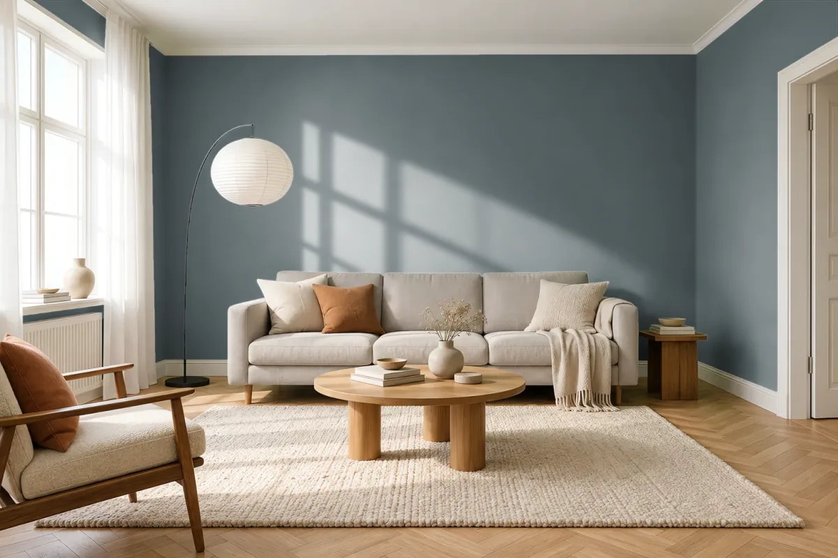 Краска Tikkurila TVT S493 — гостиная в скандинавском стиле