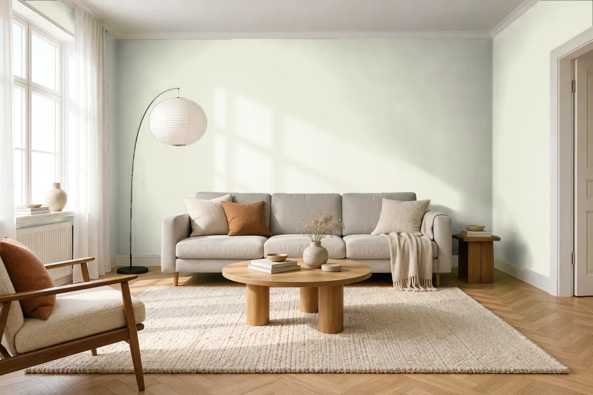 Краска Tikkurila TVT F452 Angelica — гостиная в скандинавском стиле