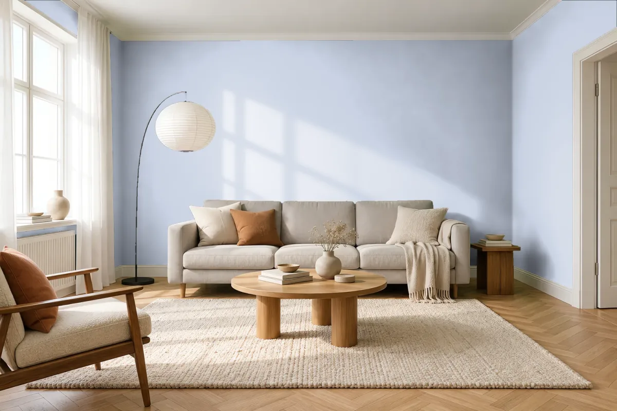 Краска Tikkurila TVT G348 — гостиная в скандинавском стиле
