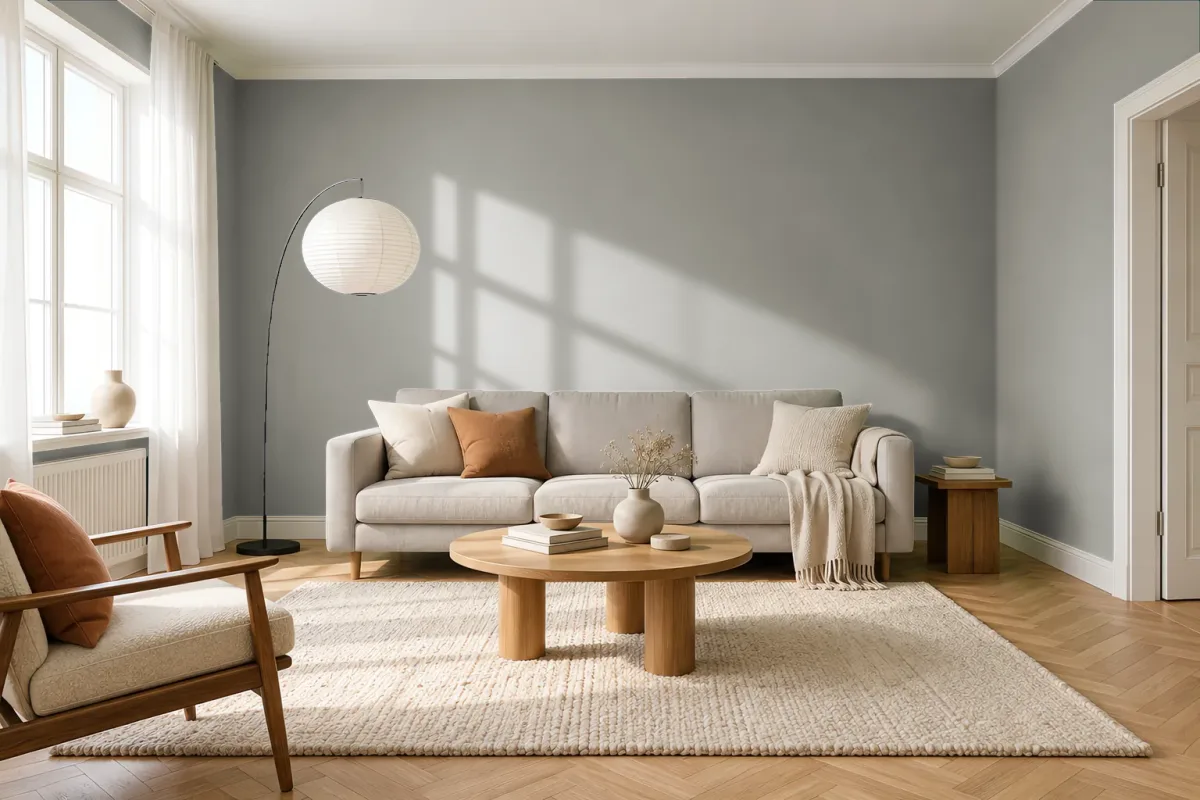 Краска Tikkurila TVT N497 — гостиная в скандинавском стиле