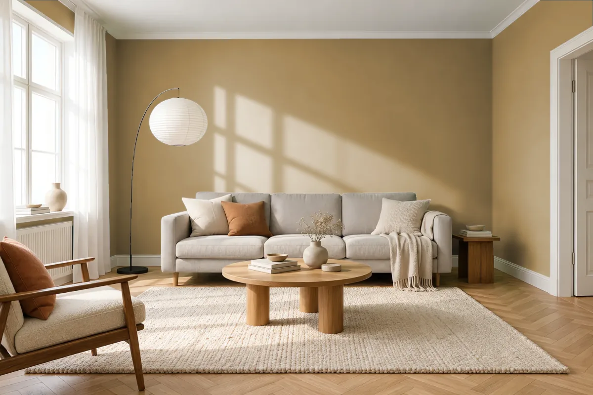Краска Tikkurila TVT L456 — гостиная в скандинавском стиле