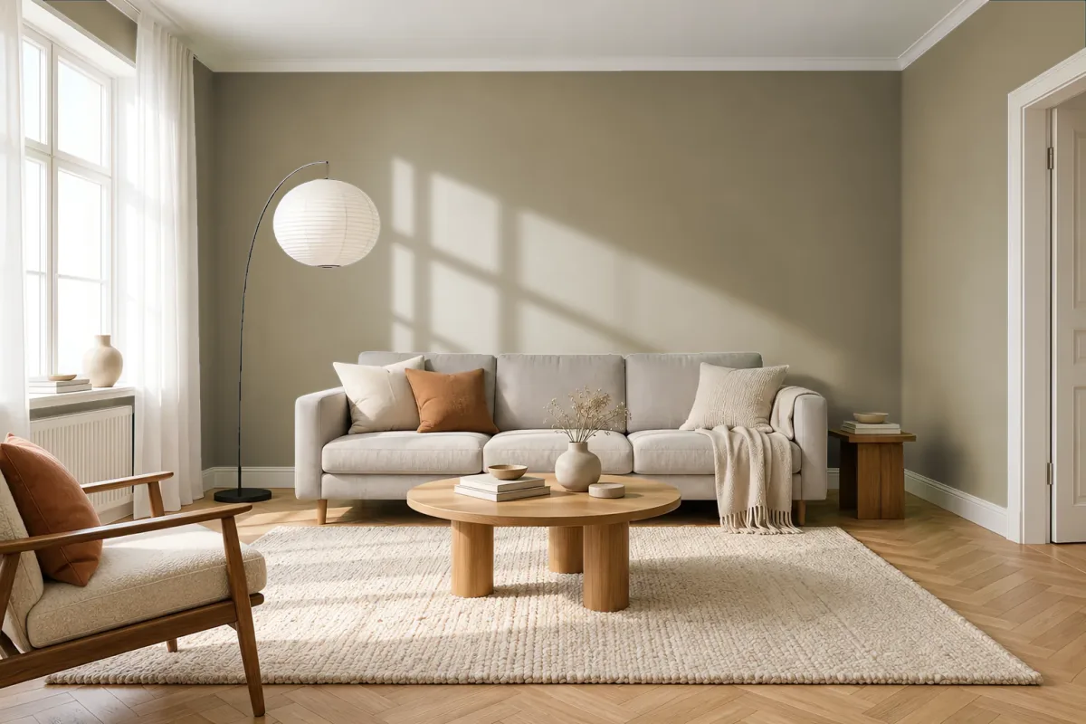 Краска Tikkurila TVT L457 — гостиная в скандинавском стиле