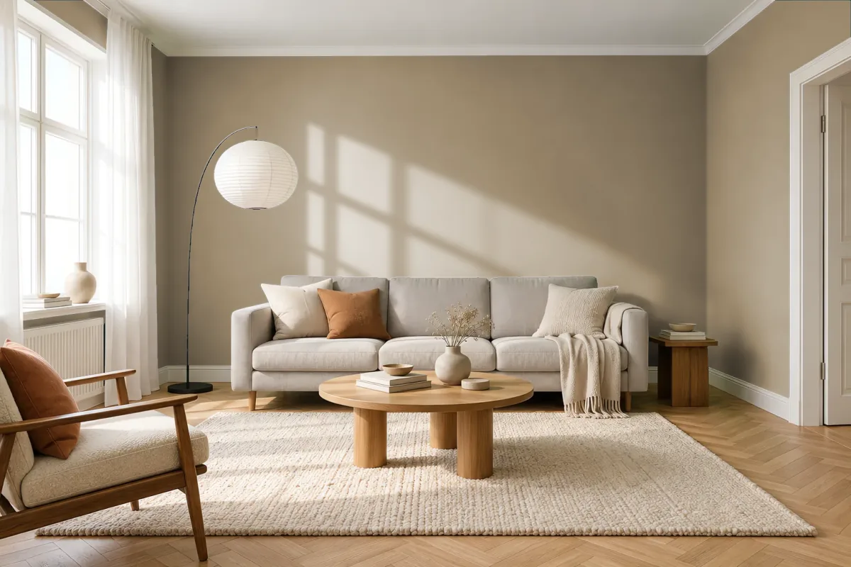 Краска Tikkurila TVT L458 — гостиная в скандинавском стиле
