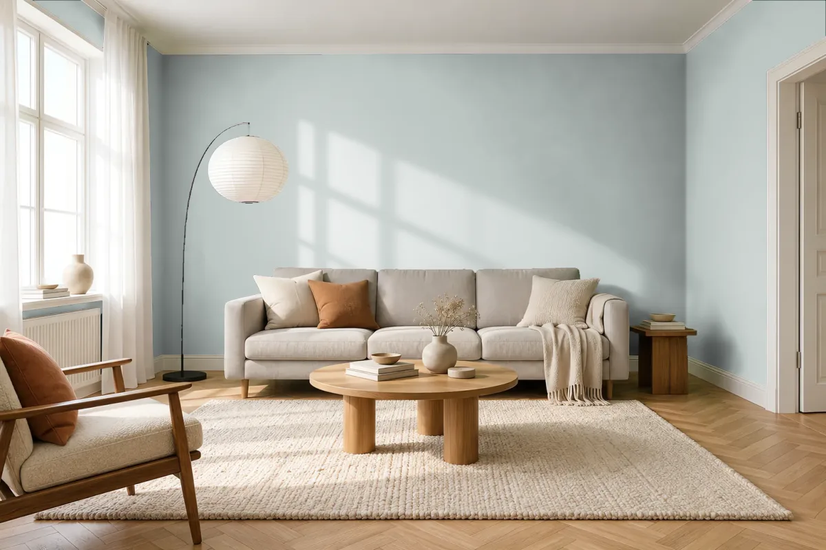 Краска Tikkurila TVT V439 — гостиная в скандинавском стиле