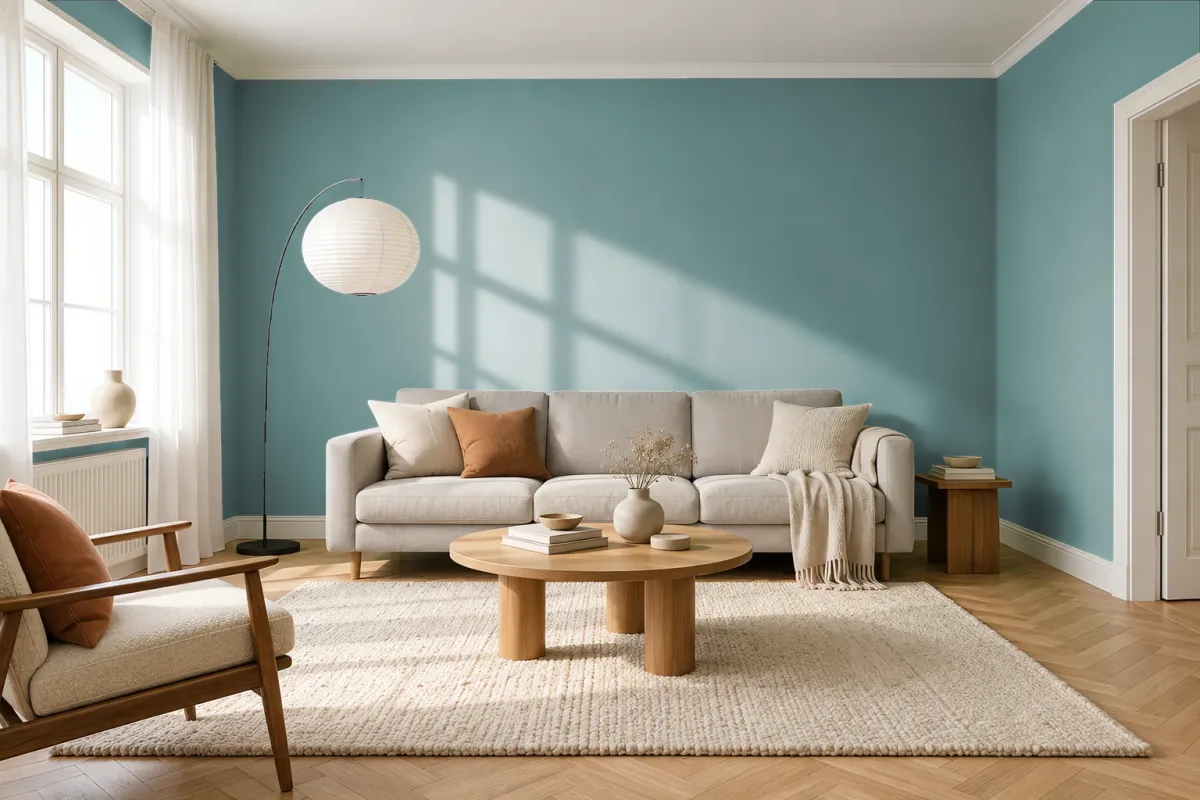 Краска Tikkurila TVT L441 — гостиная в скандинавском стиле