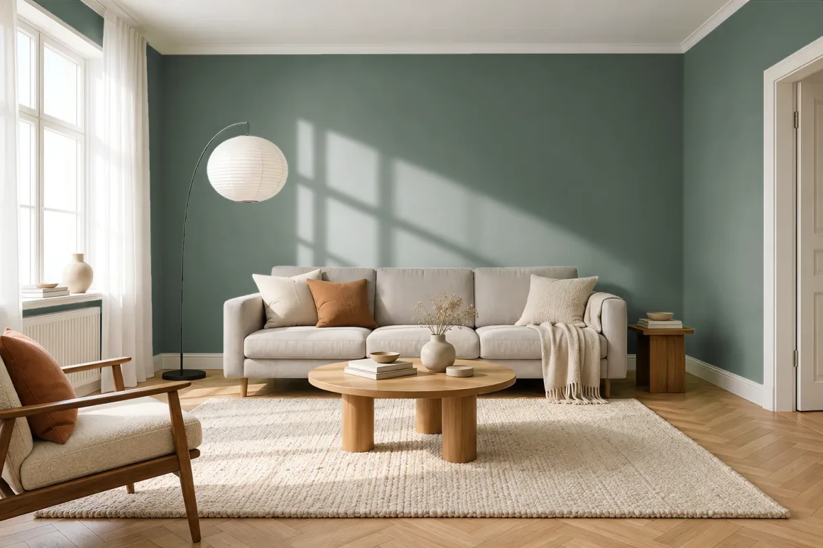 Краска Tikkurila TVT S378 — гостиная в скандинавском стиле