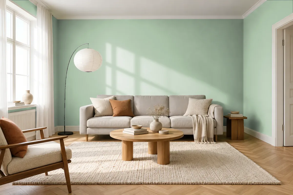 Краска Tikkurila TVT V379 — гостиная в скандинавском стиле