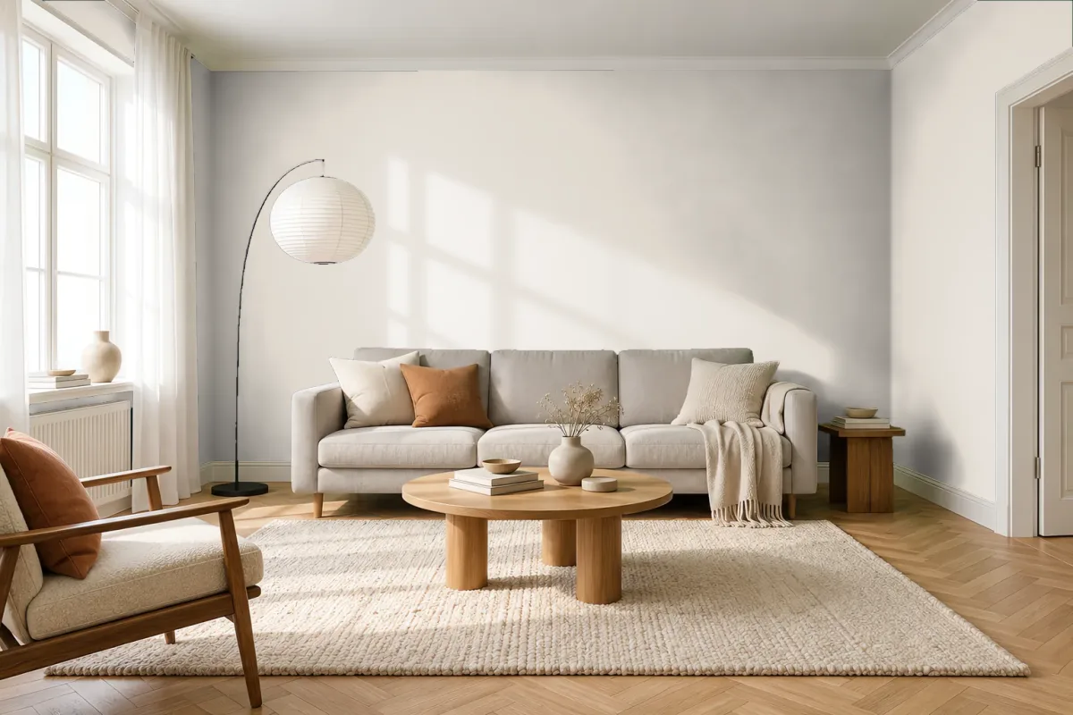 Краска Little Greene LG 130 Joanna — гостиная в скандинавском стиле
