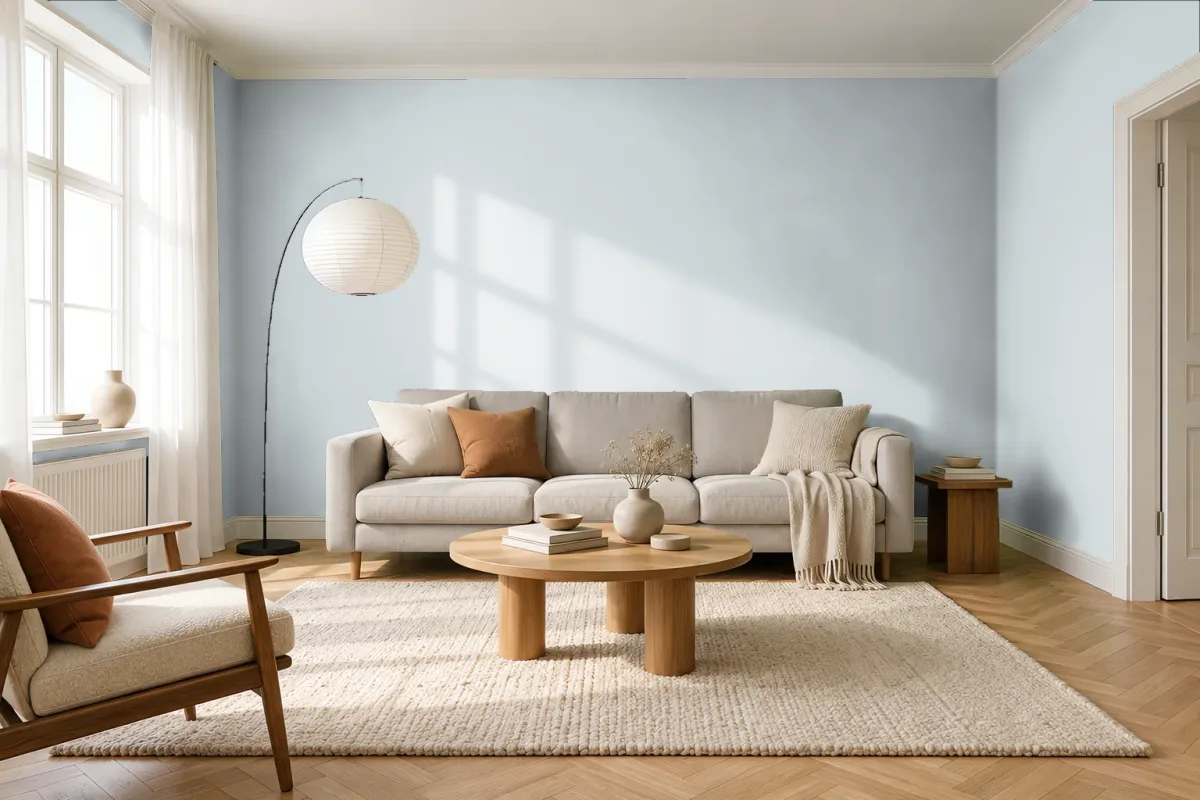 Краска NCS S 1505-B — гостиная в скандинавском стиле