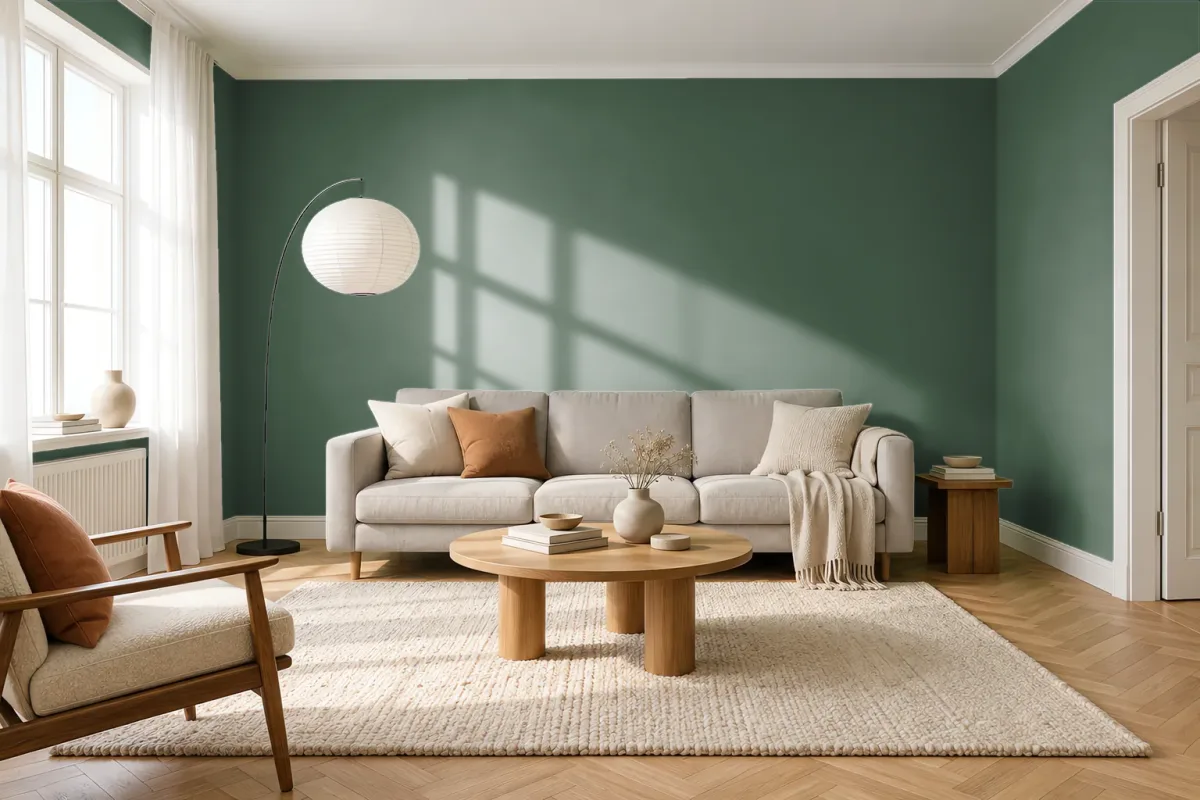Краска Little Greene LG 298 Puck — гостиная в скандинавском стиле