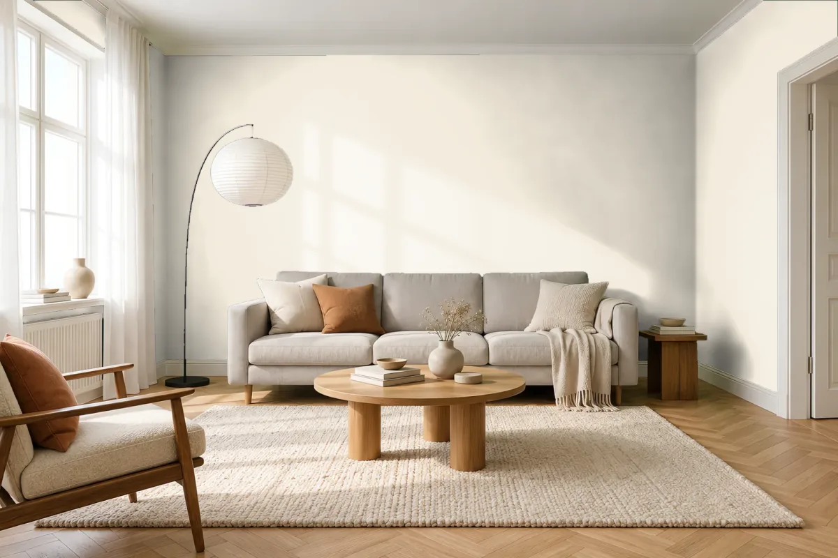 Краска Nuance NC15-0154 дневной свет — гостиная в скандинавском стиле