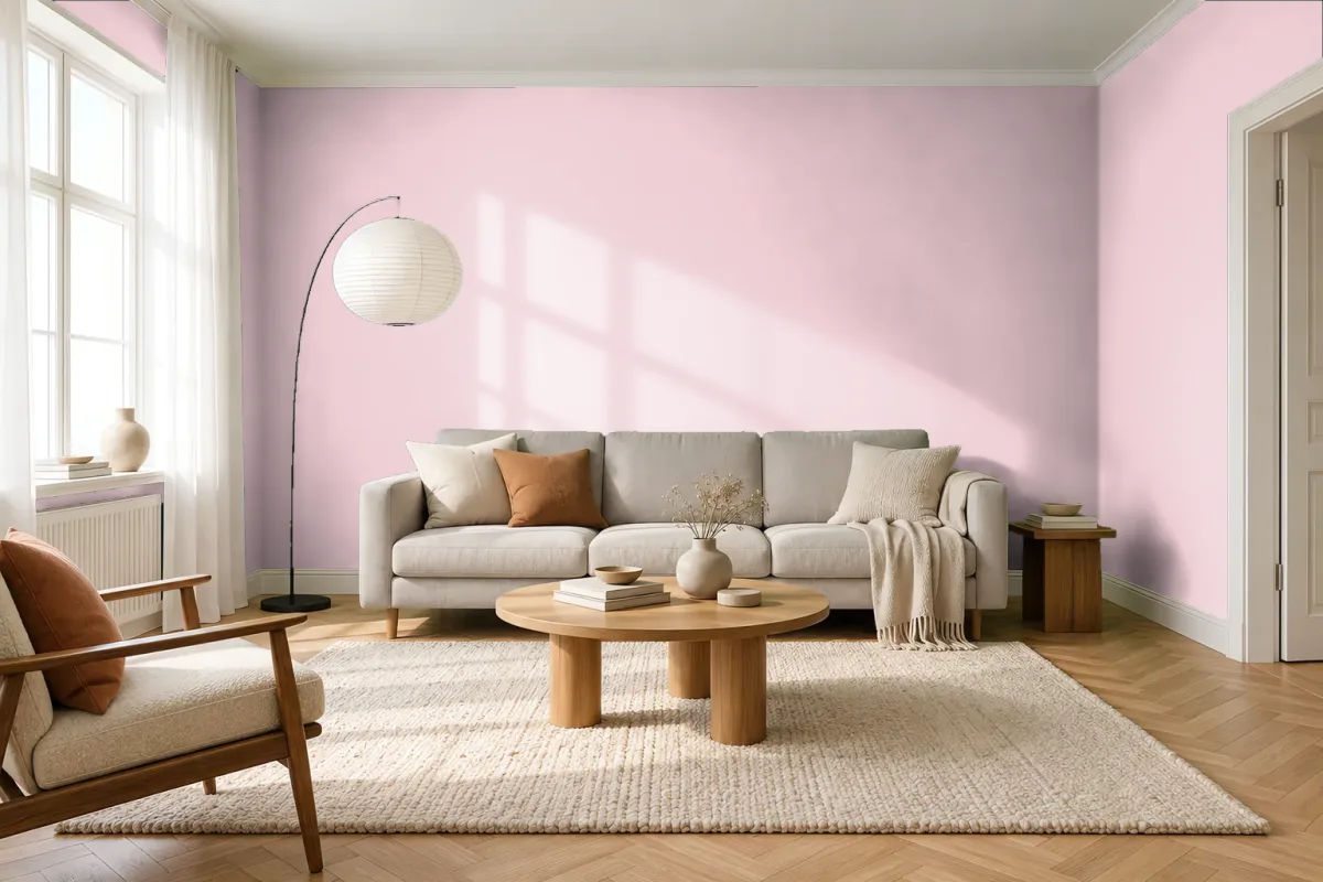 Краска PANTONE 699 C — гостиная в скандинавском стиле
