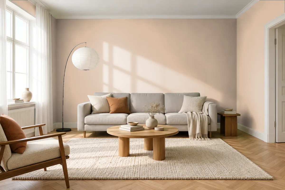 Краска Swiss Lake SL-0526 Velvety — гостиная в скандинавском стиле