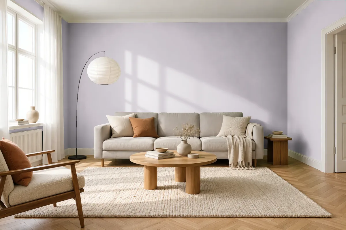 Краска Swiss Lake SL-1813 Wet Concrete — гостиная в скандинавском стиле