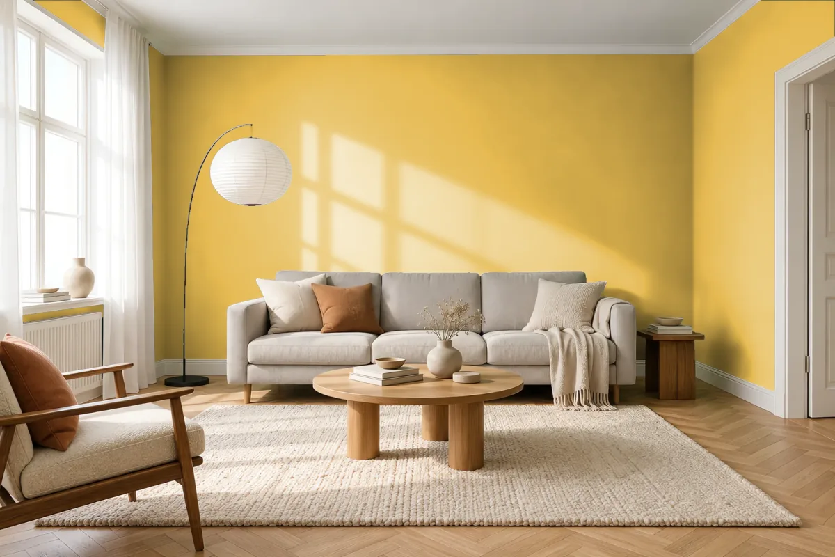 Краска Swiss Lake SL-1047 Honey Dessert — гостиная в скандинавском стиле