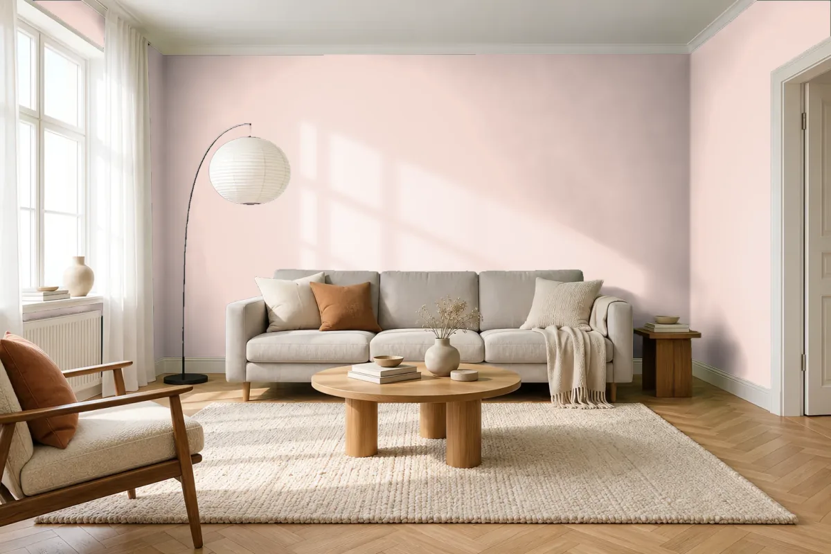 Краска Swiss Lake SL-1562 Bleached Apricot — гостиная в скандинавском стиле