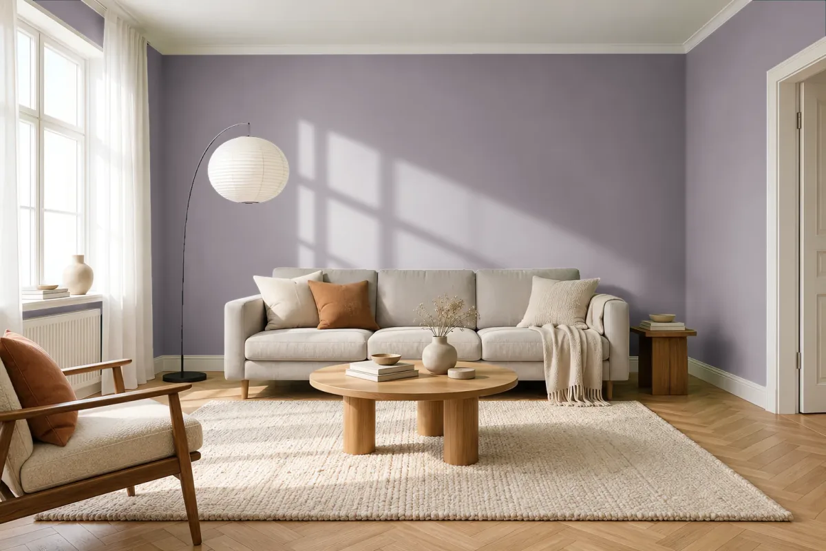 Краска Swiss Lake SL-1818 Grey Ridge — гостиная в скандинавском стиле